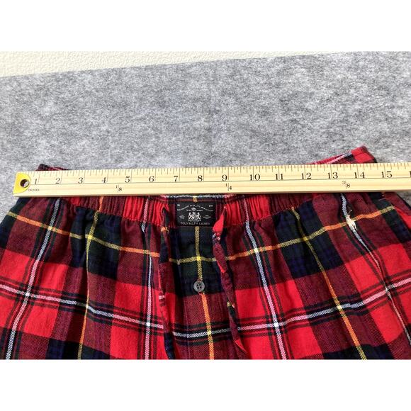 Copied - POLO RALPH LAUREN Pajamas Pants Mens Large Lounge Cotton Red Plaid - Picture 5 of 6